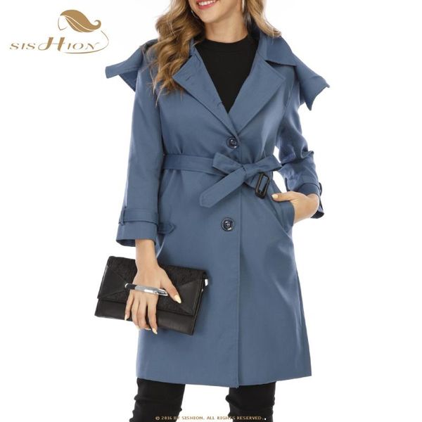 women england style hooded long trench coat with belt 2021 autumn elegant female outwear blue vintage coat vd1577, Tan;black
women england style hooded long trench coat with belt 2021 autumn elegant female outwear blue vintage coat vd1577, Tan;black
