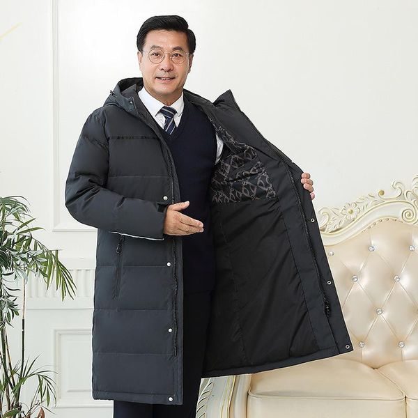 2020 winter middle-aged and elderly dad wear hooded plus velvet mid length thick warm cotton jacket men's padded jacket, Black
2020 winter middle-aged and elderly dad wear hooded plus velvet mid length thick warm cotton jacket men's padded jacket, Black