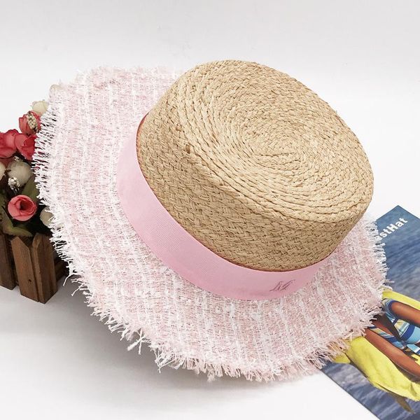 wide brim hats summer lafite straw hairline flat-eaves hat multi-color ribbon beach, Blue;gray
wide brim hats summer lafite straw hairline flat-eaves hat multi-color ribbon beach, Blue;gray