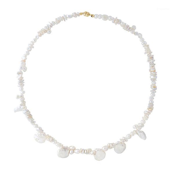 2021 new irregular freshwater pearl necklace fashionable simple wild real pearl choker for women banquet charm naszyjnik jewelry1, Golden;silver
2021 new irregular freshwater pearl necklace fashionable simple wild real pearl choker for women banquet charm naszyjnik jewelry1, Golden;silver