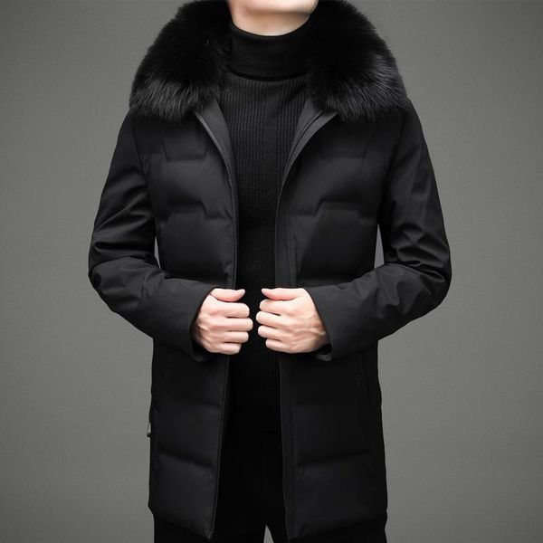 men's down & parkas for men 2021 winter medium and long casual coat thickened wear middle-aged elderly people, Black
men's down & parkas for men 2021 winter medium and long casual coat thickened wear middle-aged elderly people, Black
