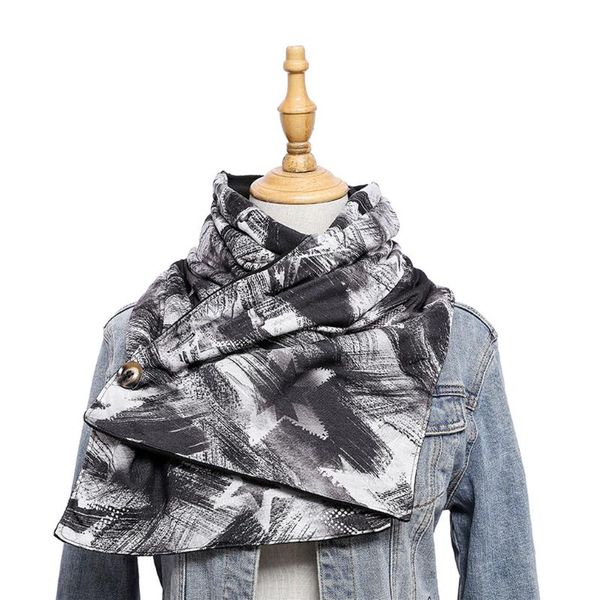scarves 2021 fashion winter women printing button soft wrap casual warm shawls bib men, Blue;gray
scarves 2021 fashion winter women printing button soft wrap casual warm shawls bib men, Blue;gray