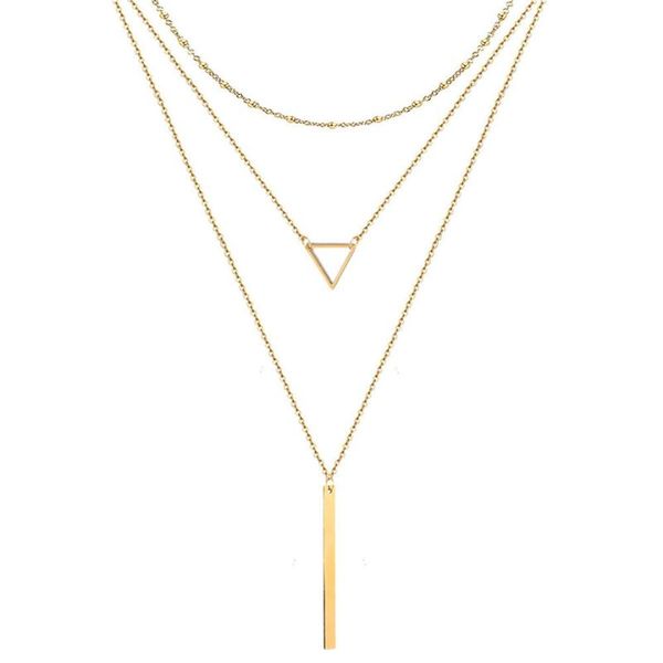chokers 2021 multilayer geometry pendants necklaces for women gold color stainless steel chain fashion jewelry gift, Golden;silver
chokers 2021 multilayer geometry pendants necklaces for women gold color stainless steel chain fashion jewelry gift, Golden;silver