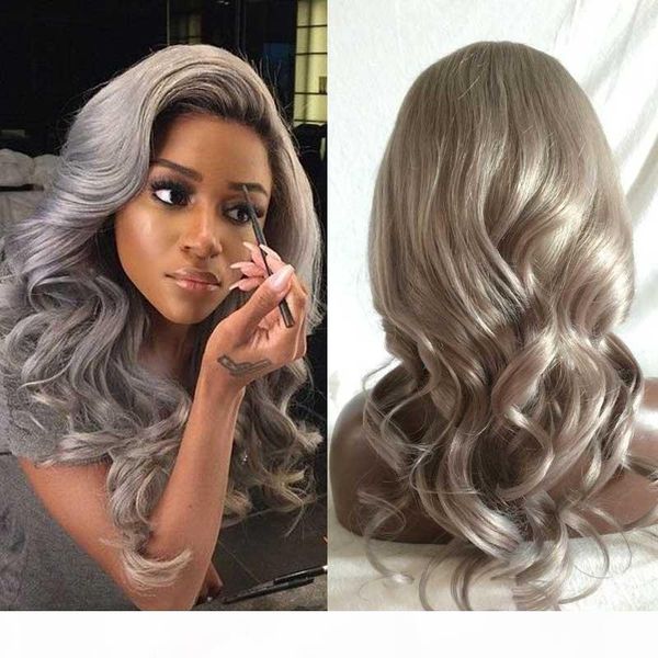 sliver grey color long wavy human hair lace front wigs grey full lace human hair wigs for women, Black;brown
sliver grey color long wavy human hair lace front wigs grey full lace human hair wigs for women, Black;brown