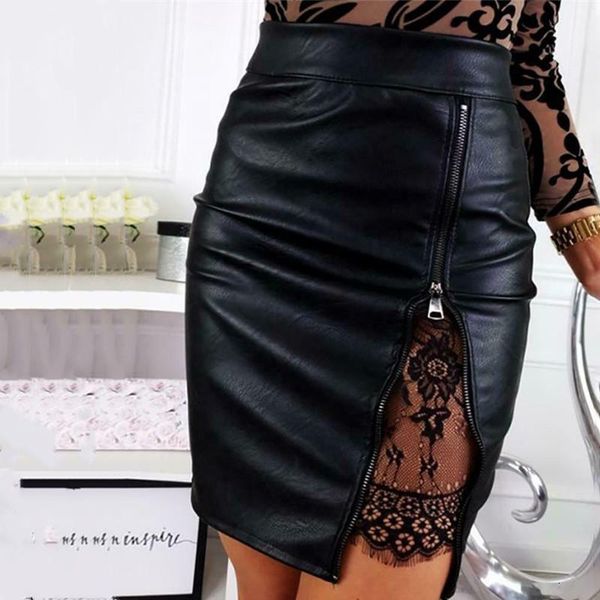 2020 ol formal office lady formal lace patchwork bodycon skirts high waist zipper pu leather black fashion pencil skirts
2020 ol formal office lady formal lace patchwork bodycon skirts high waist zipper pu leather black fashion pencil skirts