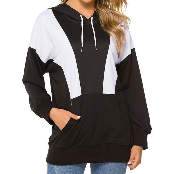 hoodies women female long sleeve patchwork hooded sweatshirt hoodie tracksuit coat casual sportswear s-xl hooded t200525, Black
hoodies women female long sleeve patchwork hooded sweatshirt hoodie tracksuit coat casual sportswear s-xl hooded t200525, Black