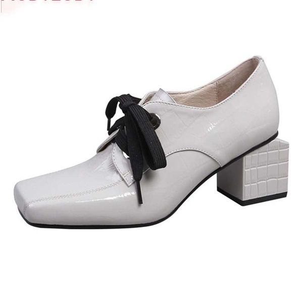new address brand 2020 female fashion genuine leather bombs spring ladies high heels thick square casual shoes, Black;brown 
new address brand 2020 female fashion genuine leather bombs spring ladies high heels thick square casual shoes, Black;brown