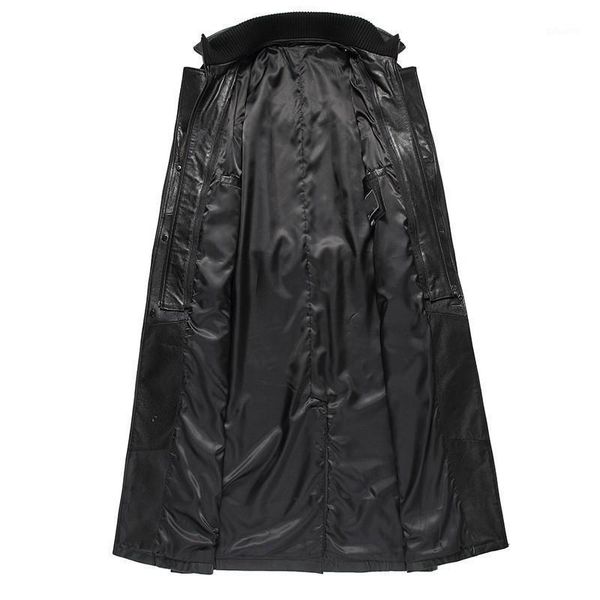 2020 new winter men warm outwear fashion single breasted men genuine leather trench long coats british style business jacket1, Black
2020 new winter men warm outwear fashion single breasted men genuine leather trench long coats british style business jacket1, Black