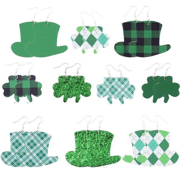 shamrock shape st. patrick's day holiday earrings for irish green glitter plaid leather hat statement earrings for women unique jewelry, Silver
shamrock shape st. patrick's day holiday earrings for irish green glitter plaid leather hat statement earrings for women unique jewelry, Silver