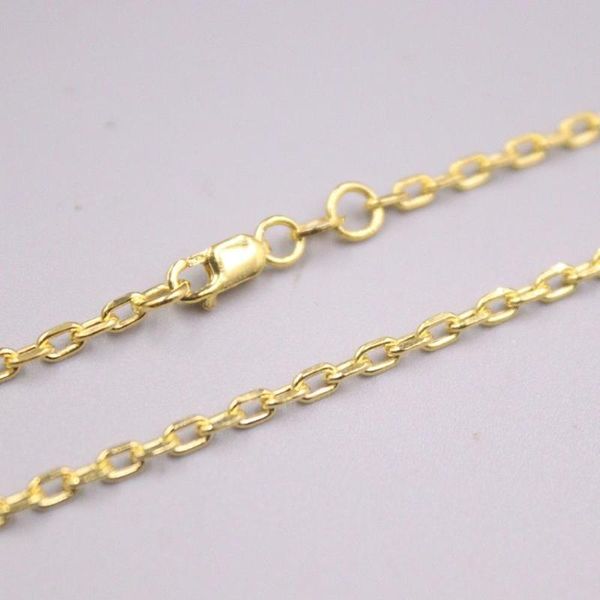 chains real 18k yellow gold chain for women man female 2.2mm hollow cable link necklace 50cm 60cm length au750, Silver
chains real 18k yellow gold chain for women man female 2.2mm hollow cable link necklace 50cm 60cm length au750, Silver