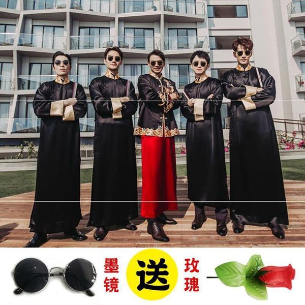 general manager xiaobao same bt man brother group drs mandarin chine wedding gown, Black;gray
general manager xiaobao same bt man brother group drs mandarin chine wedding gown, Black;gray