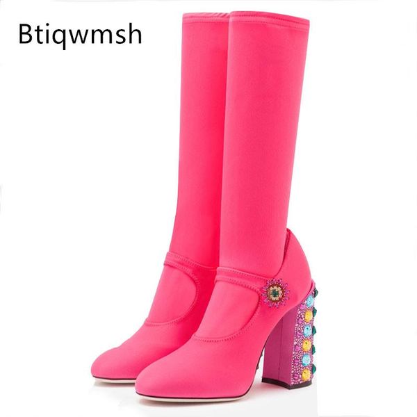 boots 2021 est stretch ankle woman round toe mixed color rhinestone diamond high heels botas de mujer sock, Black
boots 2021 est stretch ankle woman round toe mixed color rhinestone diamond high heels botas de mujer sock, Black