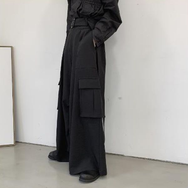 men japan loose casual wide leg cargo pants male street wear hip hop punk gothic harem belt trousers kimono straight skirt pants 201110, Black
men japan loose casual wide leg cargo pants male street wear hip hop punk gothic harem belt trousers kimono straight skirt pants 201110, Black