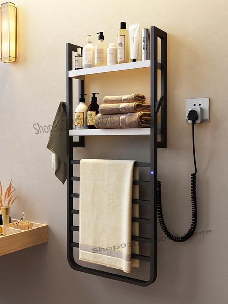 hooks & rails intelligent electric towel rack bathroom heating and drying stainless steel shelf without hole
hooks & rails intelligent electric towel rack bathroom heating and drying stainless steel shelf without hole
