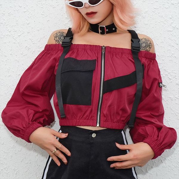 womens off shoulder zipper shirt hip hop dance cool zipper party stylish patchwork loose crop plus size s 2xl, White
womens off shoulder zipper shirt hip hop dance cool zipper party stylish patchwork loose crop plus size s 2xl, White