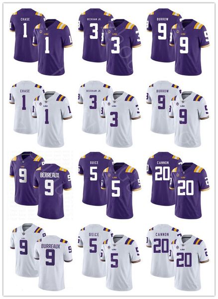 ncaa champions lsu tigers joe burrow burreaux odell beckham jr. grant delpit fournette derrius guice cannon chase college football jerseys, Black
ncaa champions lsu tigers joe burrow burreaux odell beckham jr. grant delpit fournette derrius guice cannon chase college football jerseys, Black