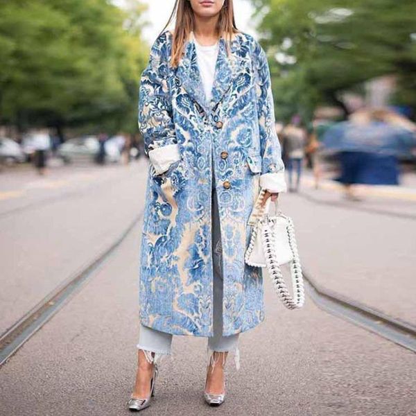 women's wool & blends women long coat dresses warm cape thick poncho printed long-sleeved jacket plus size 2021, Black
women's wool & blends women long coat dresses warm cape thick poncho printed long-sleeved jacket plus size 2021, Black