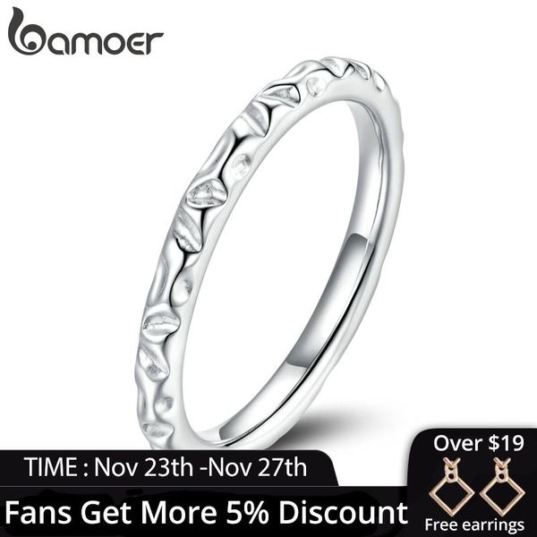 cluster rings bamoer 925 sterling silver little daisy finger for women simple texture ring band fine jewelry bsr152, Golden;silver
cluster rings bamoer 925 sterling silver little daisy finger for women simple texture ring band fine jewelry bsr152, Golden;silver