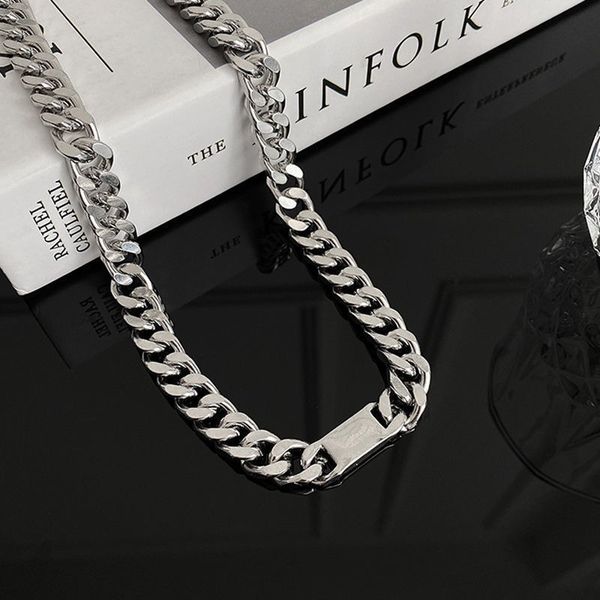 thick chain titanium steel necklace women's personality hip hop clavicle chain niche design, Silver
thick chain titanium steel necklace women's personality hip hop clavicle chain niche design, Silver