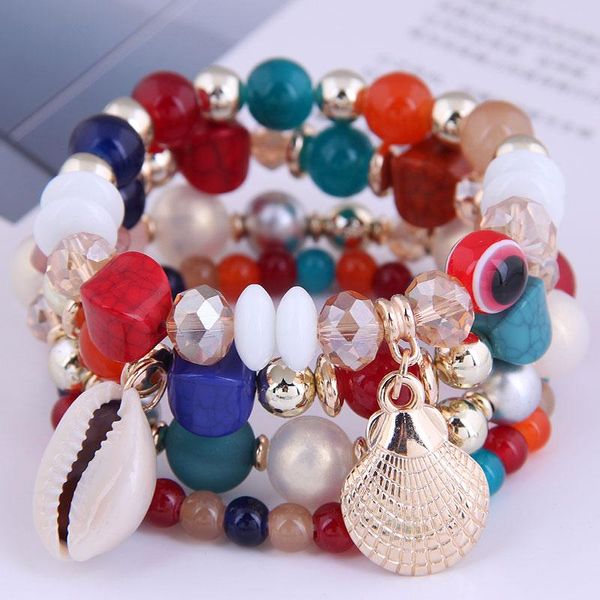 tennis diezi bohemian elastic rope crystal multicolor beads wrap bracelets women girls gift shell charm bracelet pulseira feminina, Golden;silver
tennis diezi bohemian elastic rope crystal multicolor beads wrap bracelets women girls gift shell charm bracelet pulseira feminina, Golden;silver