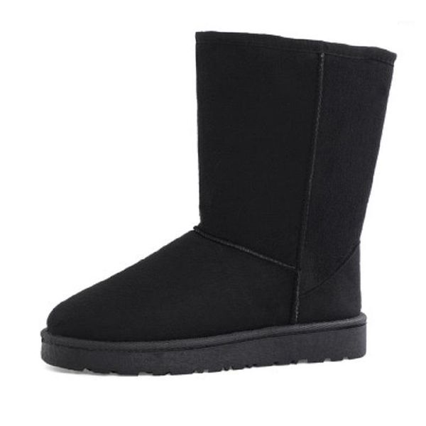 2019 winter new women's casual snow boots wild comfort warm plus velvet thick middle tube round head flat heel women boots1, Black
2019 winter new women's casual snow boots wild comfort warm plus velvet thick middle tube round head flat heel women boots1, Black