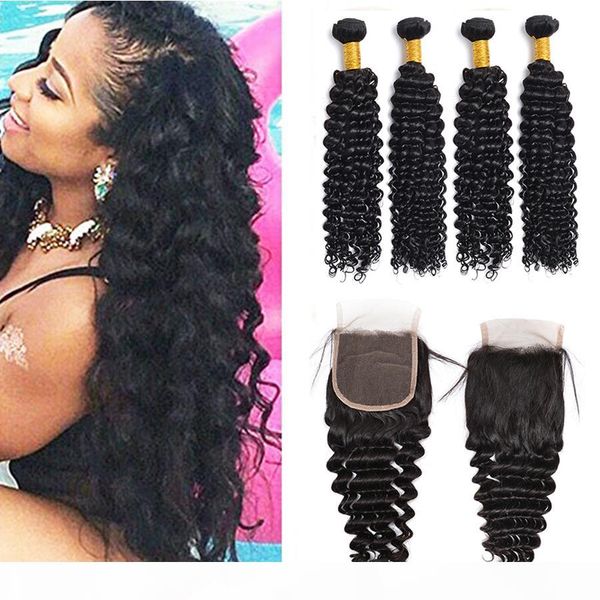brazilian deep wave hair bundles with lace closure 10-30 8a 100% unprocessed brazilian virgin hair deep curly wavy extension weaves 5pcs lot, Black;brown
brazilian deep wave hair bundles with lace closure 10-30 8a 100% unprocessed brazilian virgin hair deep curly wavy extension weaves 5pcs lot, Black;brown
