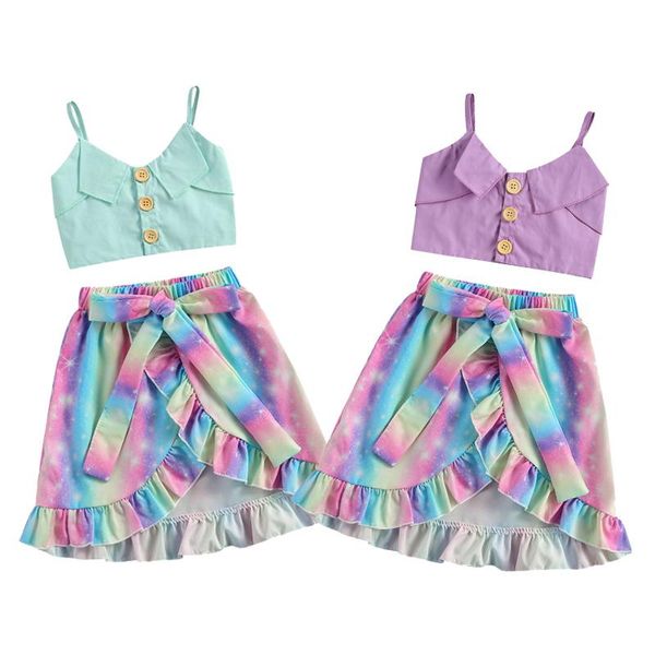 0-4y toddler baby girl summer clothing ruffle bow vest rainbow tie-dye pattern bow decoration irregular hem skirt 2pcs, White
0-4y toddler baby girl summer clothing ruffle bow vest rainbow tie-dye pattern bow decoration irregular hem skirt 2pcs, White