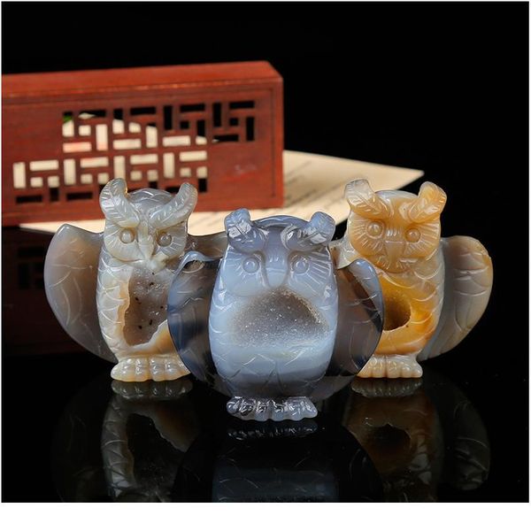 1pc natural agate crystal tooth owl statue home mineral nordic shelf crystal home decoracion moderno qylocl, Black
1pc natural agate crystal tooth owl statue home mineral nordic shelf crystal home decoracion moderno qylocl, Black