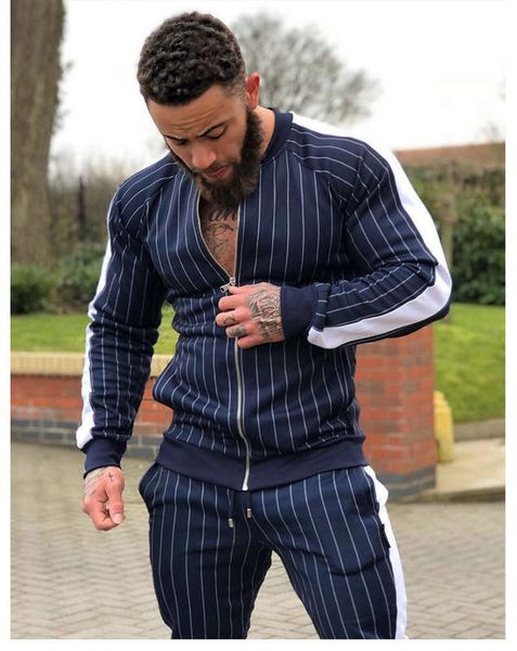 muscle brothers 2019 new sports men's running training fitness suit striped pants coat, Gray
muscle brothers 2019 new sports men's running training fitness suit striped pants coat, Gray