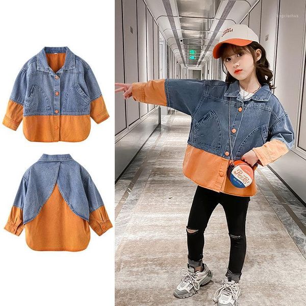 denim jacket 2020 for girls outerwear denim jacket teenager patchwork orange color design spring autumn girls casual jackets1, Blue;gray
denim jacket 2020 for girls outerwear denim jacket teenager patchwork orange color design spring autumn girls casual jackets1, Blue;gray