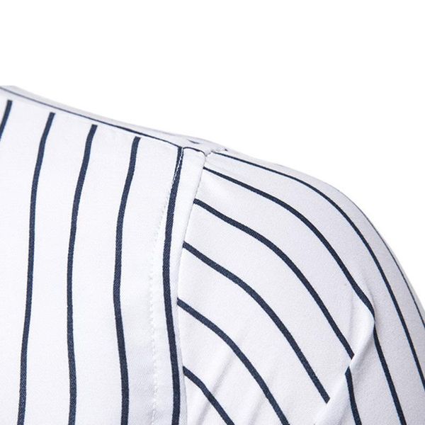 men's casual shirts men striped long sleeves slim fit thin for spring bmf88, White;black
men's casual shirts men striped long sleeves slim fit thin for spring bmf88, White;black