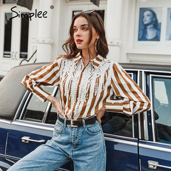 women's blouses & shirts simplee casual shirt collar stripe women blouse hollow out flower female vintage long sleeve ladies blouses1, White
women's blouses & shirts simplee casual shirt collar stripe women blouse hollow out flower female vintage long sleeve ladies blouses1, White