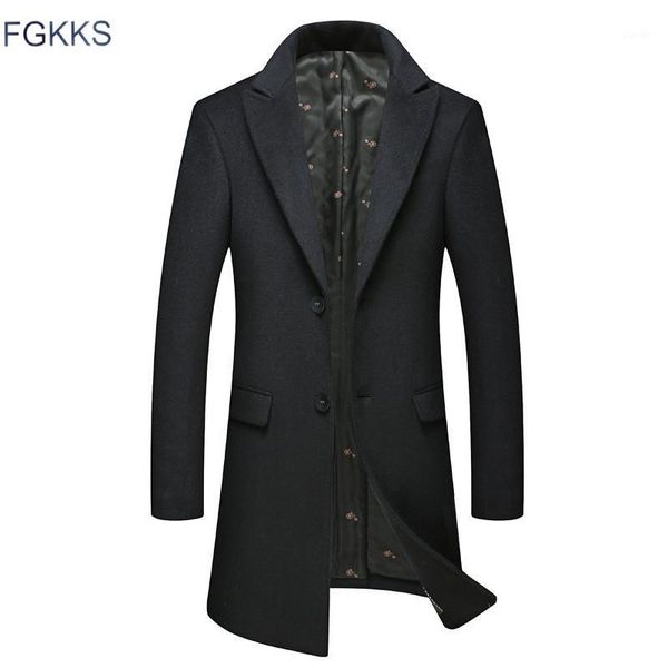 fgkks men winter wool coat men's fashion slim fit solid color warm thick wool blends woolen pea coat male trench overcoat1, Black
fgkks men winter wool coat men's fashion slim fit solid color warm thick wool blends woolen pea coat male trench overcoat1, Black