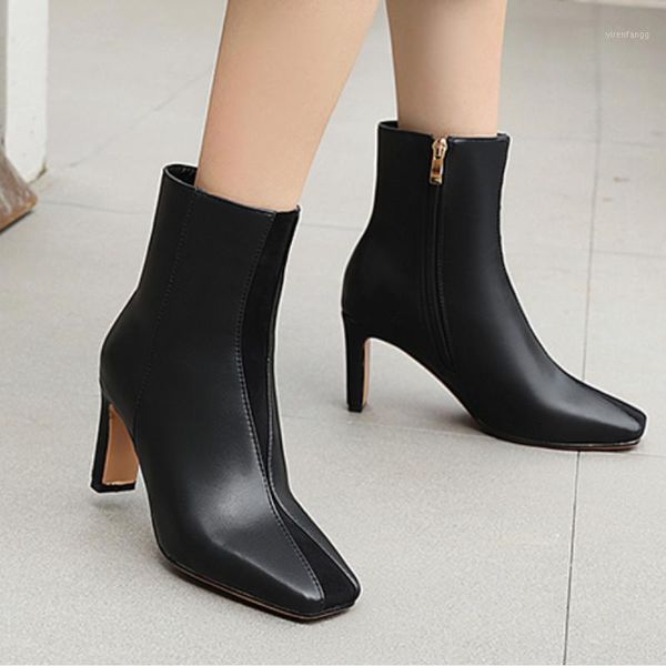 fanyuan women ankle boots square toe thick high heel zipper shoes winter warm boots women fashion footwear size 34-431, Black
fanyuan women ankle boots square toe thick high heel zipper shoes winter warm boots women fashion footwear size 34-431, Black
