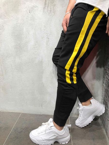 new style fitness sport casual long pants beam foot stripes patchwork pants fashion breathable men's sweatpants, Black
new style fitness sport casual long pants beam foot stripes patchwork pants fashion breathable men's sweatpants, Black