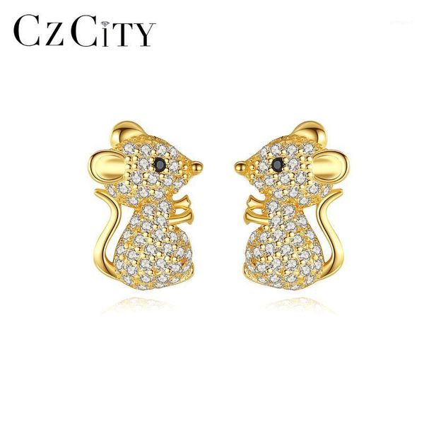 stud czcity cute small mouse animal cz earrings for women fine jewelry 925 sterling silver earring bijoux femme party gift se5391, Golden;silver
stud czcity cute small mouse animal cz earrings for women fine jewelry 925 sterling silver earring bijoux femme party gift se5391, Golden;silver