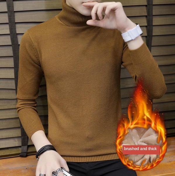 men's sweaters autumn and winter turtleneck sweater casual plus velvet thick korean version of the slim bottoming pullover top, White;black
men's sweaters autumn and winter turtleneck sweater casual plus velvet thick korean version of the slim bottoming pullover top, White;black
