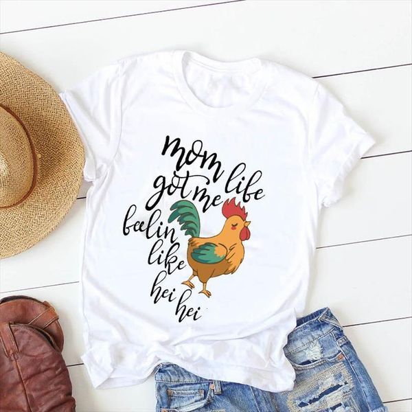 women lady t shirt mom life chicken printed tshirt ladies short sleeve loose tee shirt women female clothes graphic t-shirt, White
women lady t shirt mom life chicken printed tshirt ladies short sleeve loose tee shirt women female clothes graphic t-shirt, White