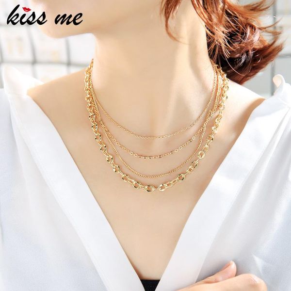 kissme hyperbole многослойные ссылки цепи ожерелья для женщин bohemia стиль золотой цветные сплава цепи мода ювелирные изделия оптом, Silver 
kissme hyperbole многослойные ссылки цепи ожерелья для женщин bohemia стиль золотой цветные сплава цепи мода ювелирные изделия оптом, Silver