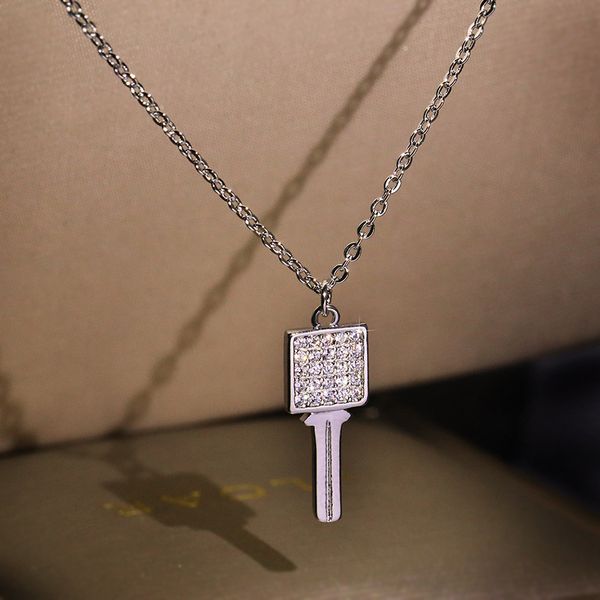 npkds fashion design white zircon necklaces for women unique key pendant charm necklace with clavicle chain jewelry gift, Silver
npkds fashion design white zircon necklaces for women unique key pendant charm necklace with clavicle chain jewelry gift, Silver