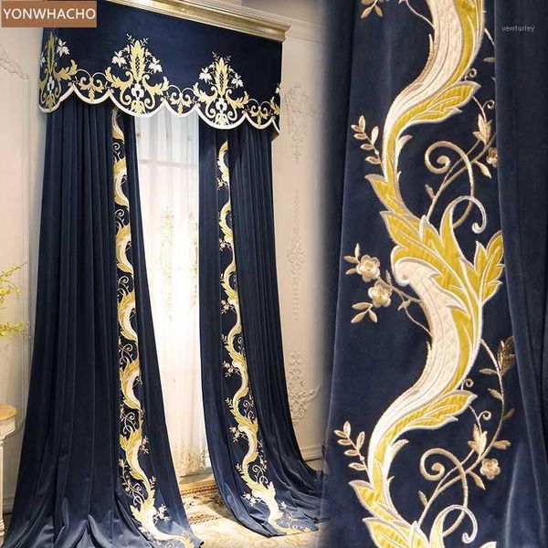 curtain & drapes custom curtains elegant european living room embroidered blue velvet cloth blackout tulle valance drape b8071
curtain & drapes custom curtains elegant european living room embroidered blue velvet cloth blackout tulle valance drape b8071