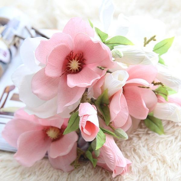 decorative flowers & wreaths artificial pink silk magnolia bouquet 1 big head and bud fake home decor diy party wedding decoration indoor n1
decorative flowers & wreaths artificial pink silk magnolia bouquet 1 big head and bud fake home decor diy party wedding decoration indoor n1