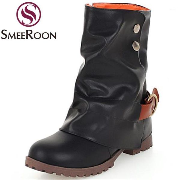 boots smeeroon big size fashion buckle winter med heels ankle zipper round toe for women campus shoes1, Black
boots smeeroon big size fashion buckle winter med heels ankle zipper round toe for women campus shoes1, Black