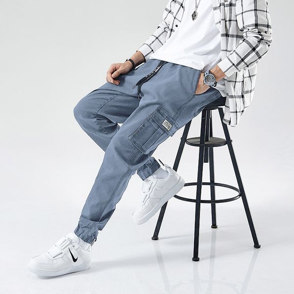 plus size jeans men streetwear joggers baggy cargo pants men ankle-length denim trousers, Blue
plus size jeans men streetwear joggers baggy cargo pants men ankle-length denim trousers, Blue