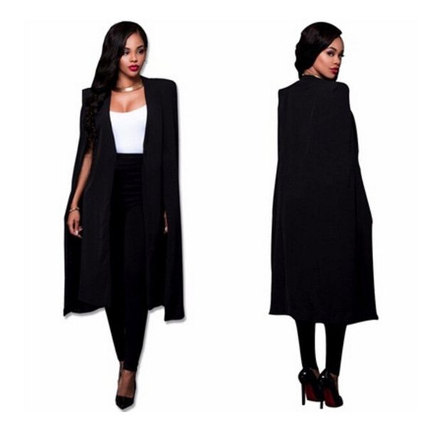 s-2xl long blazer women jacket cloak suits plus size wind coat poncho trench shawl wrap manteau cape outerwear windbreaker slit y201026, White;black
s-2xl long blazer women jacket cloak suits plus size wind coat poncho trench shawl wrap manteau cape outerwear windbreaker slit y201026, White;black