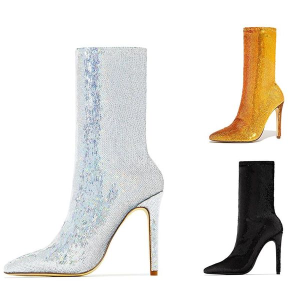 boots women stilettos high heels mid calf ladies sequins fashion pointed toe female party sparkly shoes 2021, Black
boots women stilettos high heels mid calf ladies sequins fashion pointed toe female party sparkly shoes 2021, Black