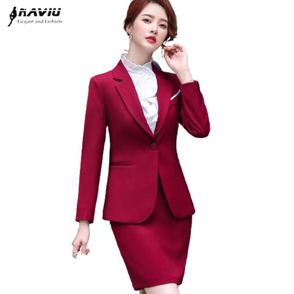 red suits women new spring temperament fashion business formal long sleeve slim blazer and skirt office ladies work wear black, White
red suits women new spring temperament fashion business formal long sleeve slim blazer and skirt office ladies work wear black, White