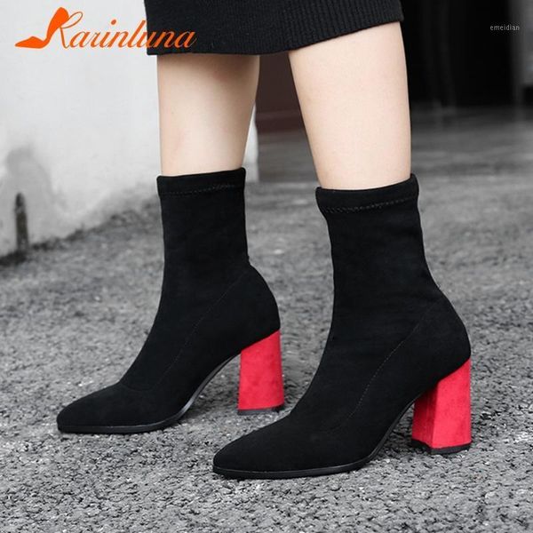 karin 2020 big size 42 autumn winter boots woman shoes slip-on high heels ins fashion mid-calf boots ladies1, Black
karin 2020 big size 42 autumn winter boots woman shoes slip-on high heels ins fashion mid-calf boots ladies1, Black