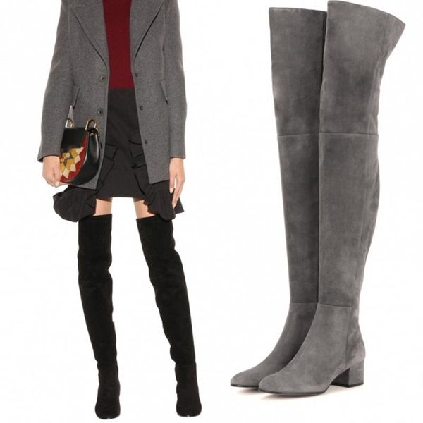 autumn over the knee boots for women suede pointed toe thick heels shoes women winter thigh high boots botines mujer 2020, Black
autumn over the knee boots for women suede pointed toe thick heels shoes women winter thigh high boots botines mujer 2020, Black