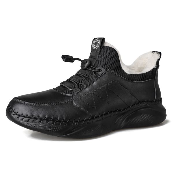 men's boots mens winter comfortable genuine leather boots plush warm snow boots outdoor lightweight casual shoes men shoes, Black
men's boots mens winter comfortable genuine leather boots plush warm snow boots outdoor lightweight casual shoes men shoes, Black